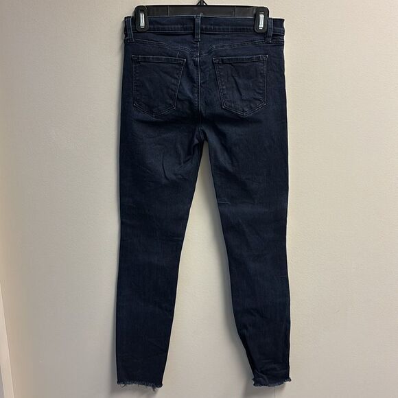 J. Brand Dark Denim Distressed Jeans mid rise crop skinny 27 - Picture 6 of 9